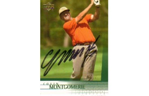 Colin Montgomerie Signed 2.5x3.5 Inch Upper Deck Trading Card!